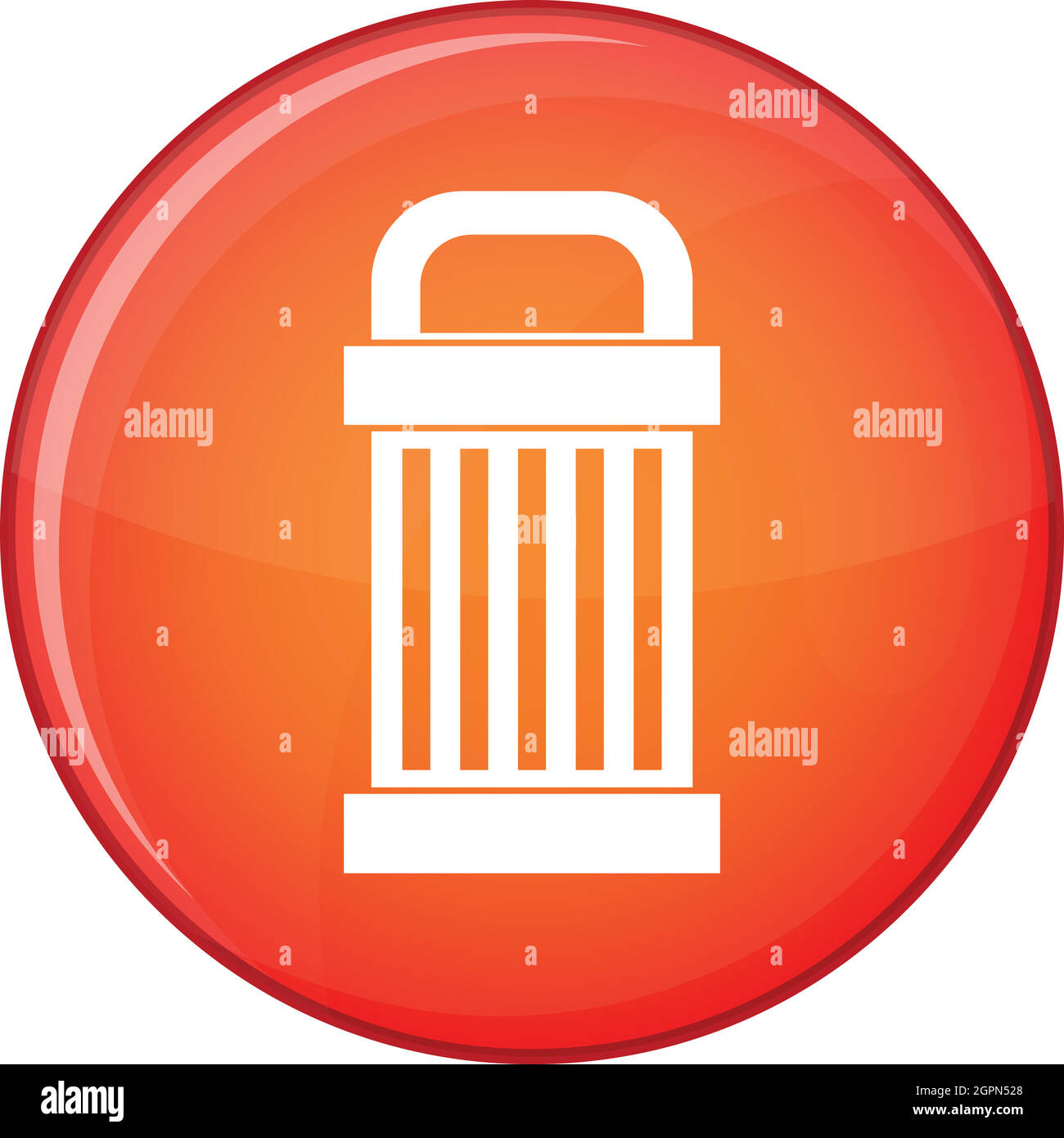 Trash icon, flat style Stock Vector
