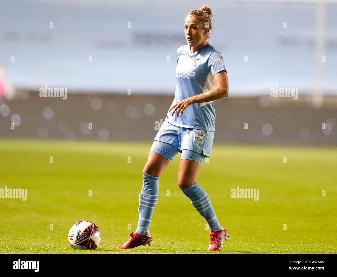 Manchester, England, 29th September 2021. Filippa Angeldahl of Manchester City  during the The Women's FA Cup match at the Academy Stadium, Manchester. Picture credit should read: Andrew Yates / Sportimage Stock Photo