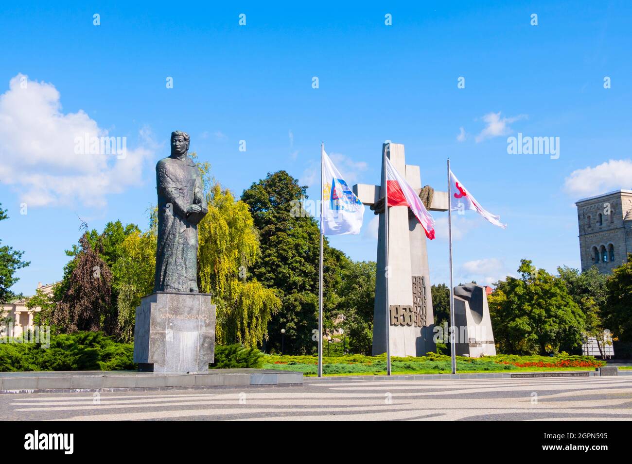 Plac Adama Mickiewicza, Adam Mickiewicz Square, Poznan, Poland Stock Photo