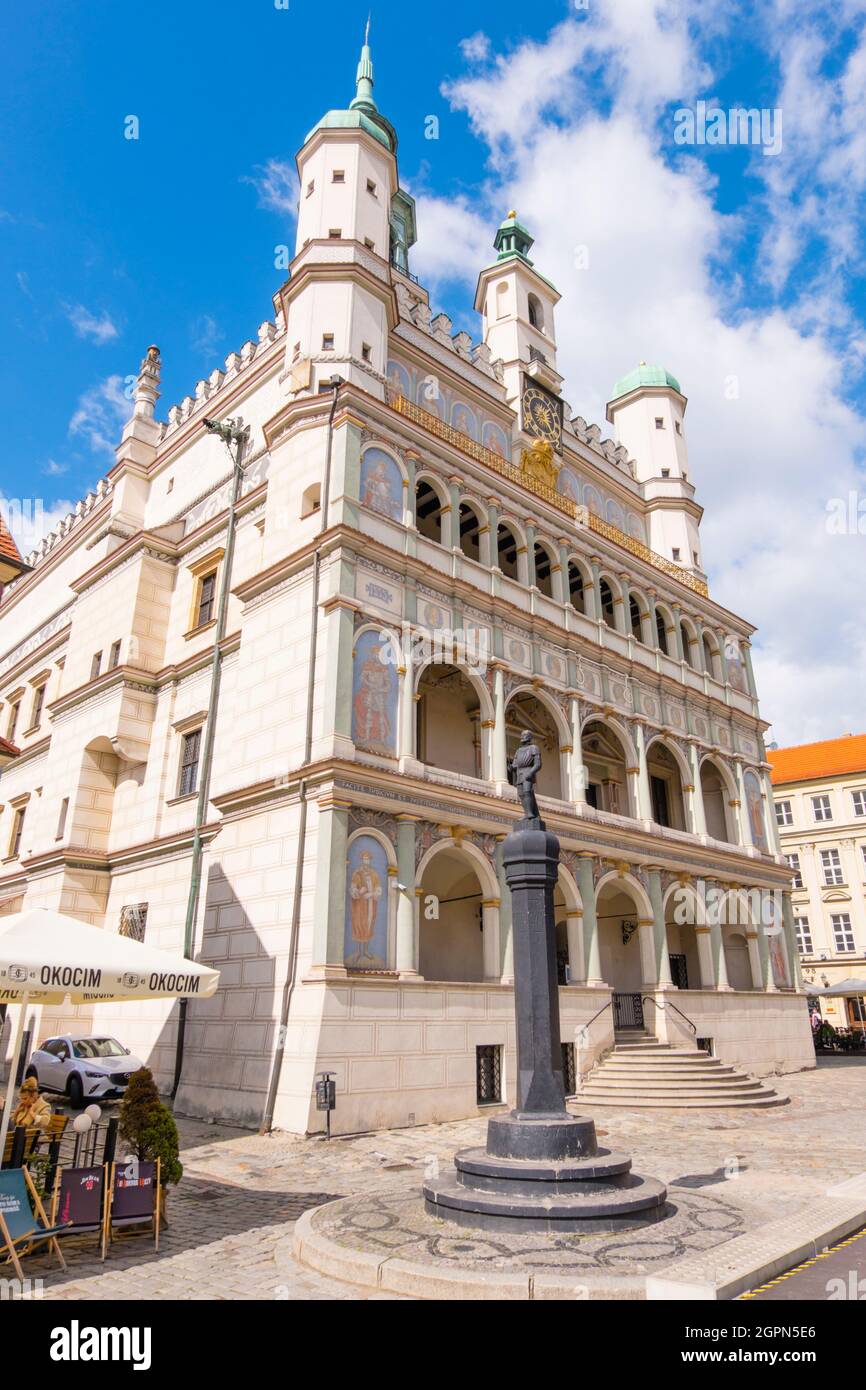 Ratusz w Poznaniu, town hall, Stary Rynek, old town square, Poznan, Poland Stock Photo