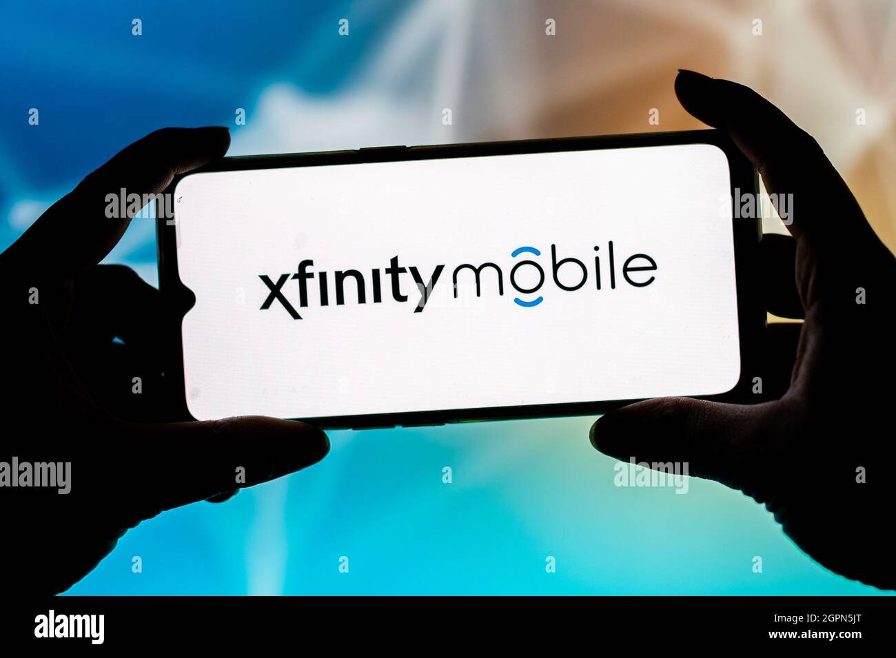 Poland. 23rd Sep, 2021. In this photo illustration a Xfinity Mobile logo seen displayed on a smartphone. (Credit Image: © Mateusz Slodkowski/SOPA Images via ZUMA Press Wire) Stock Photo