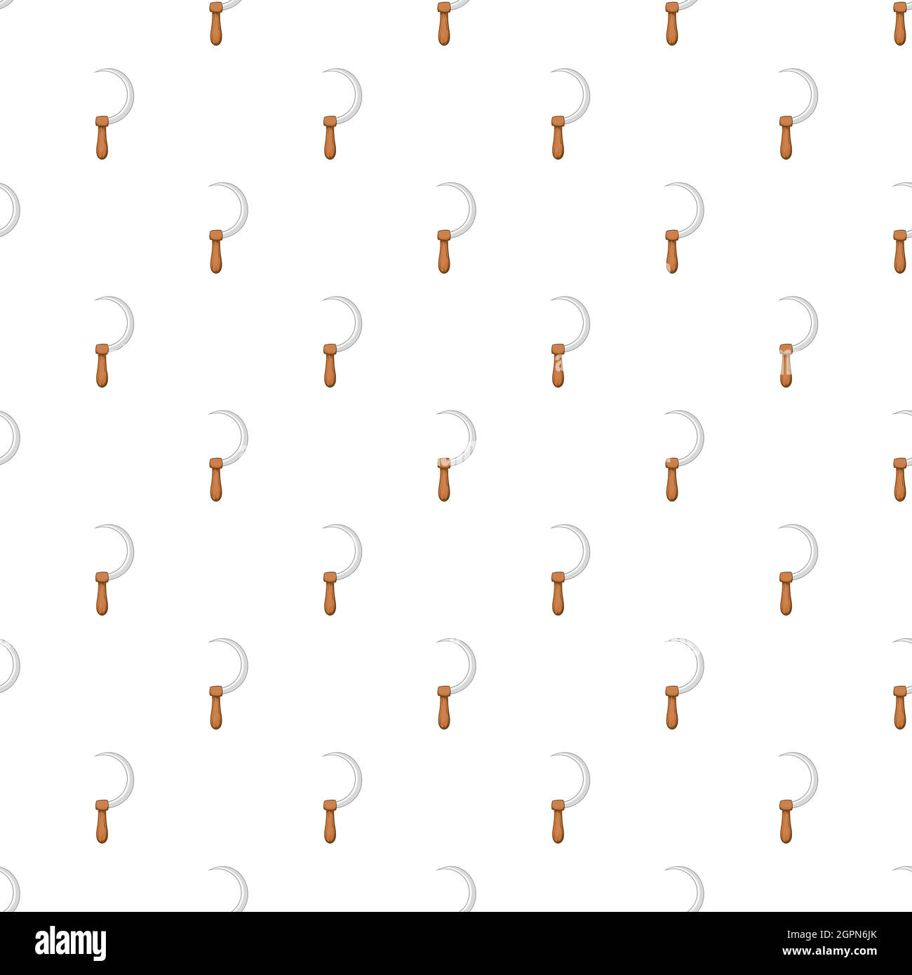 Sickle pattern, cartoon style Stock Vector