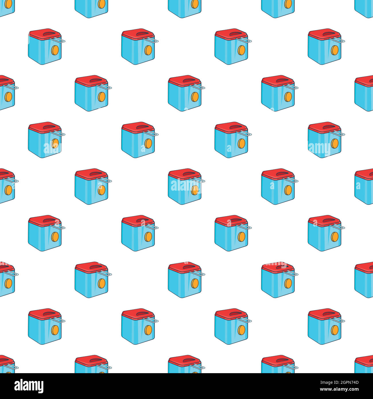 Fryer pattern, cartoon style Stock Vector