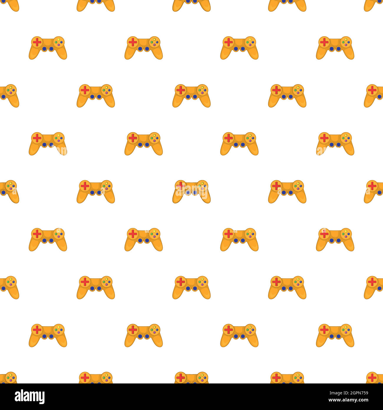 Joystick pattern, cartoon style Stock Vector