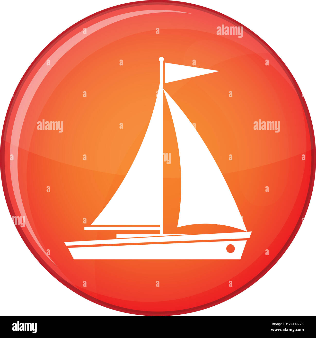 Yacht icon, flat style Stock Vector Image & Art - Alamy