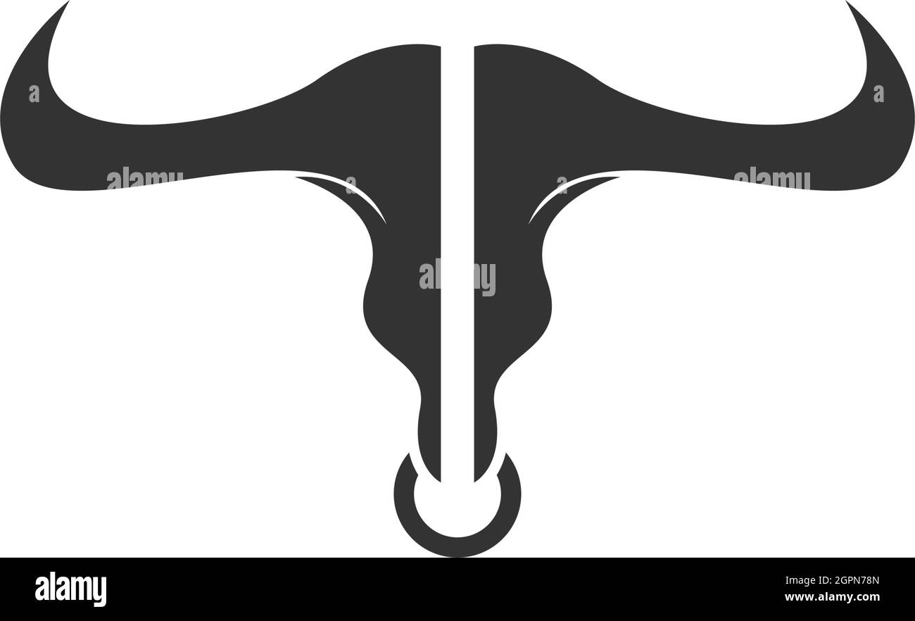 Bull icon logo, buffalo head icon logo design vector Stock Vector Image ...