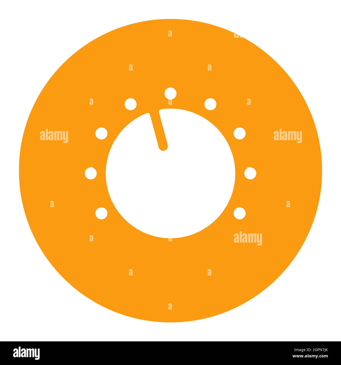 Volume knob vector flat white glyph icon Stock Vector