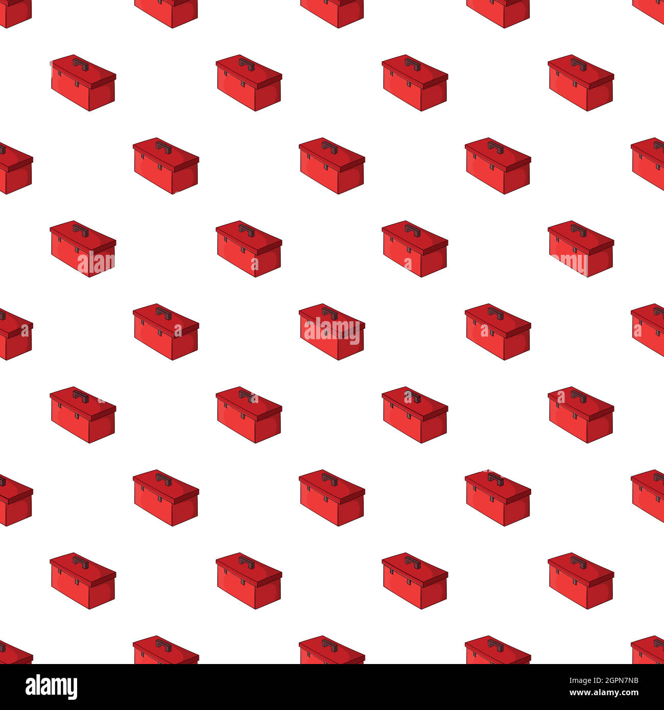 Construction suitcase pattern, cartoon style Stock Vector