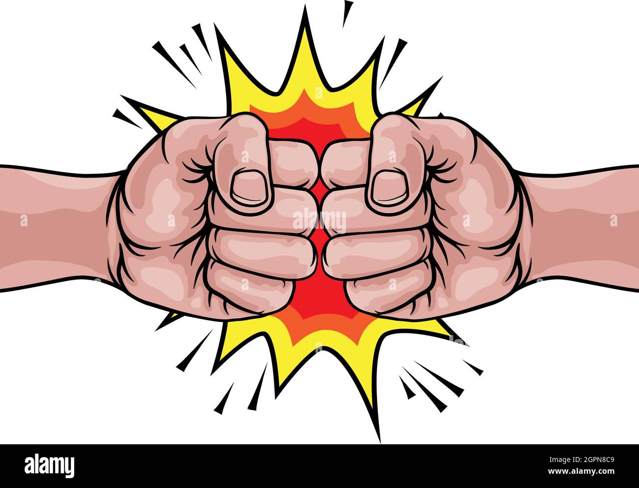 Fist Bump Punch Fists Boxing Cartoon Explosion Stock Vector Image & Art -  Alamy