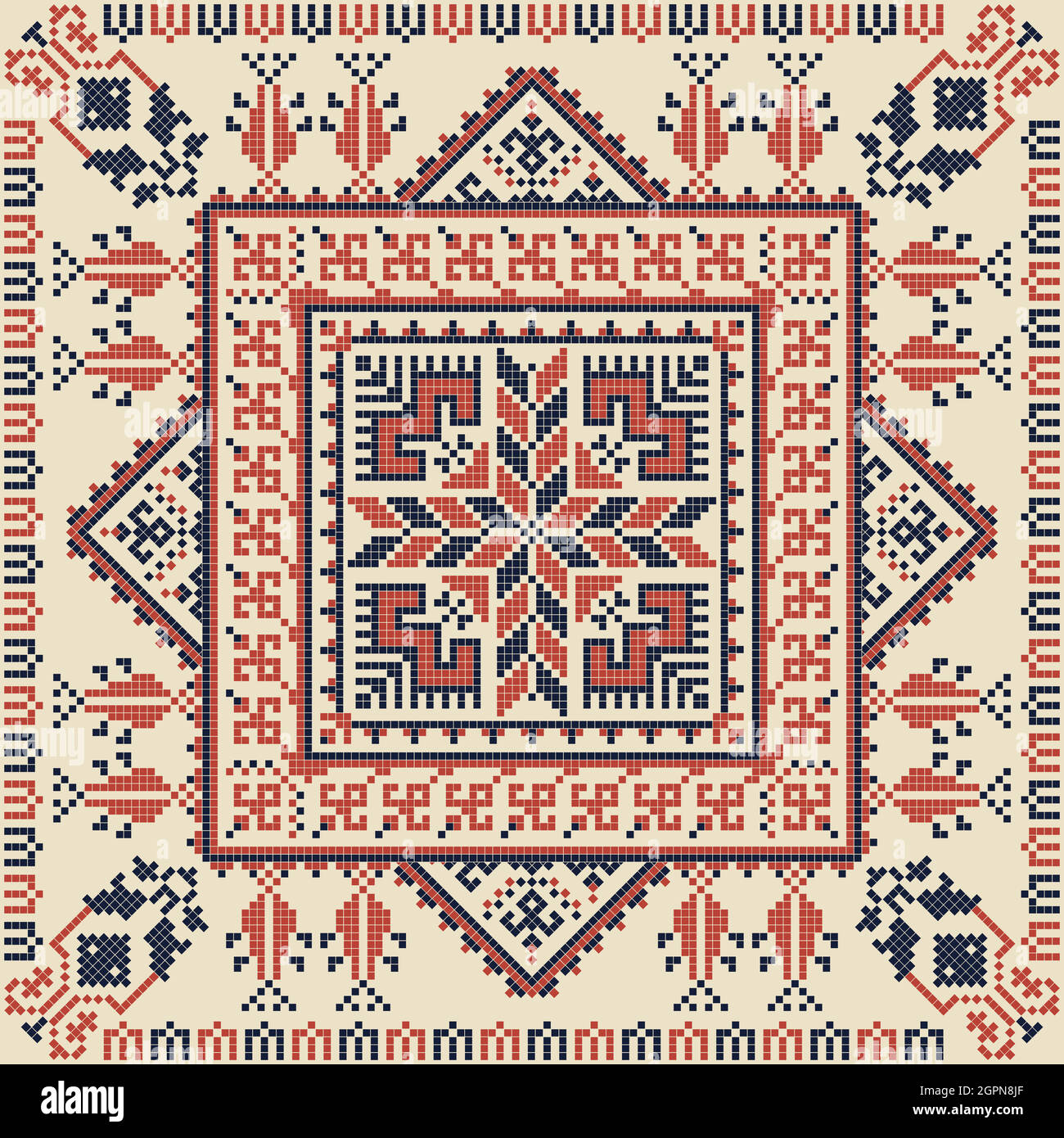 Palestinian embroidery pattern Stock Vector Image & Art - Alamy