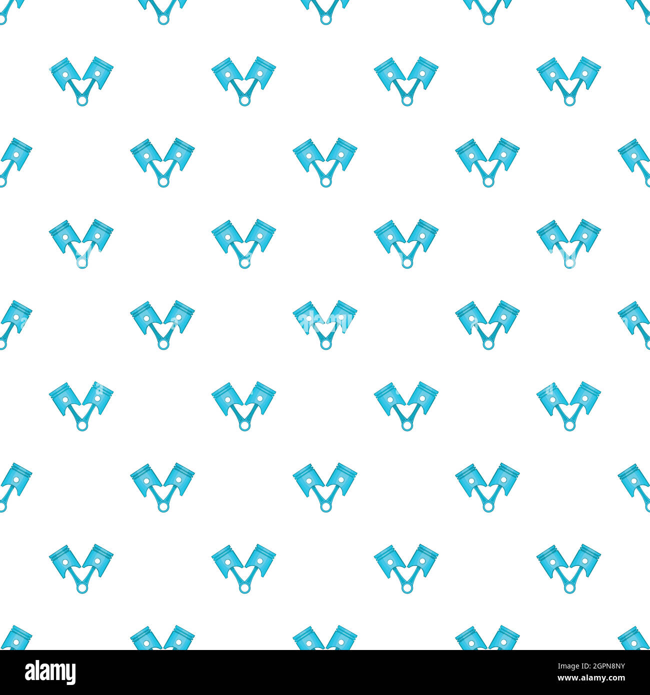 Car piston pattern, cartoon style Stock Vector