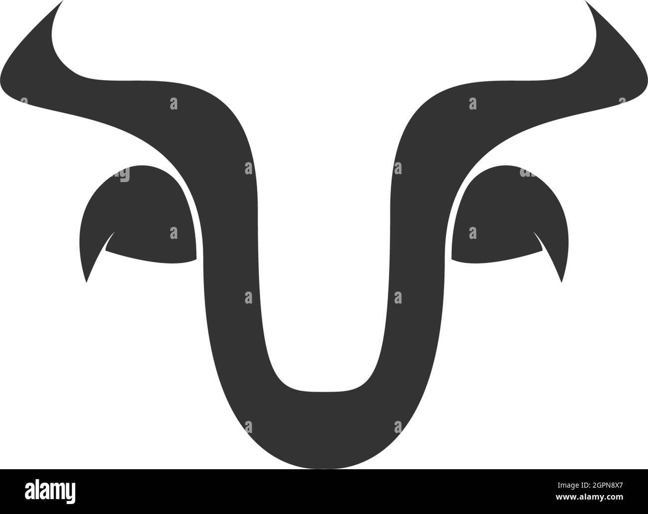 Bull icon logo, buffalo head icon logo design vector Stock Vector Image ...
