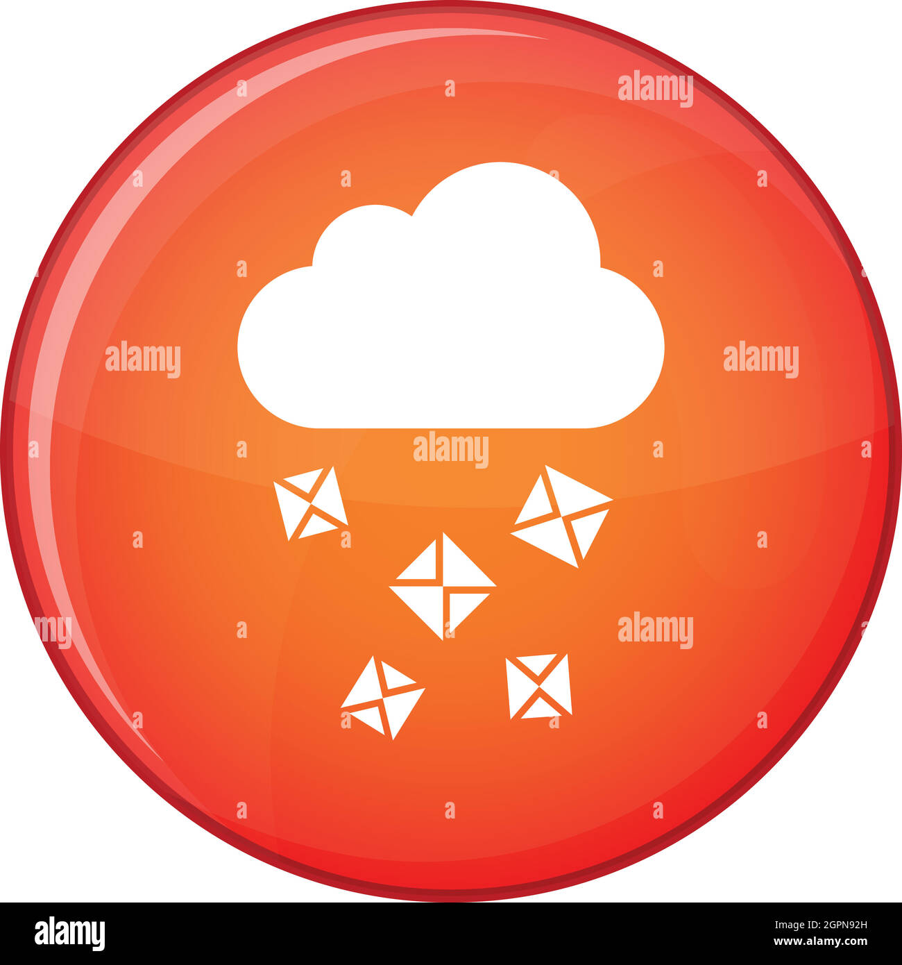 Cloud and hail icon, flat style Stock Vector Image & Art - Alamy