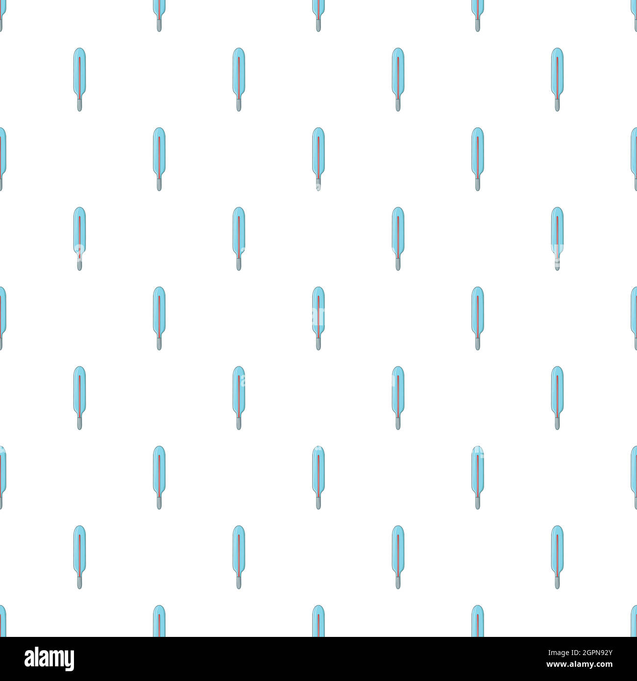 Thermometer pattern, cartoon style Stock Vector