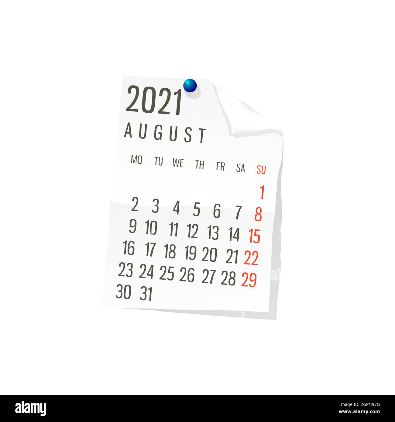 August Stock Vector Images - Alamy