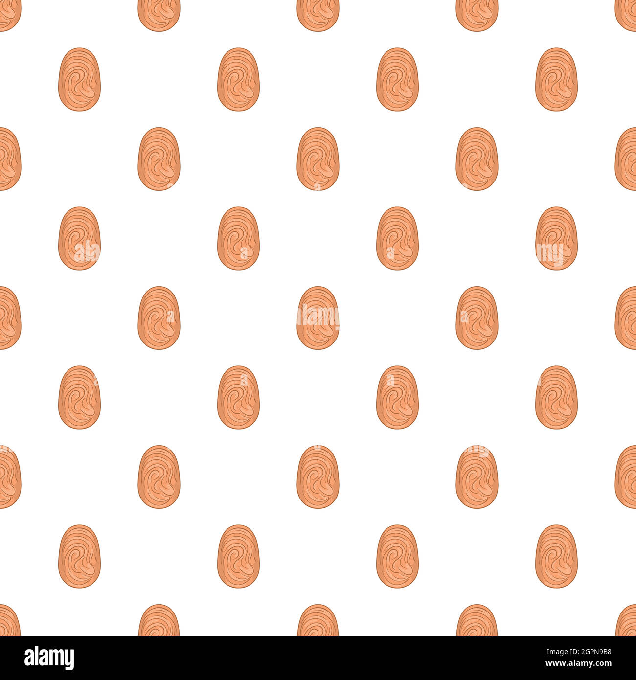 Fingerprint pattern, cartoon style Stock Vector