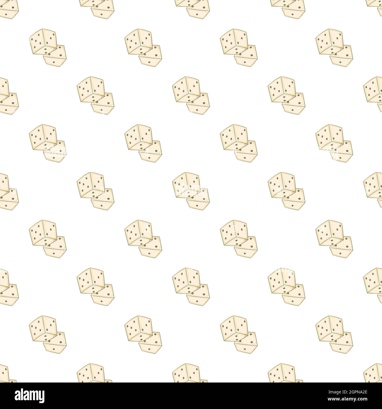 Dice pattern, cartoon style Stock Vector