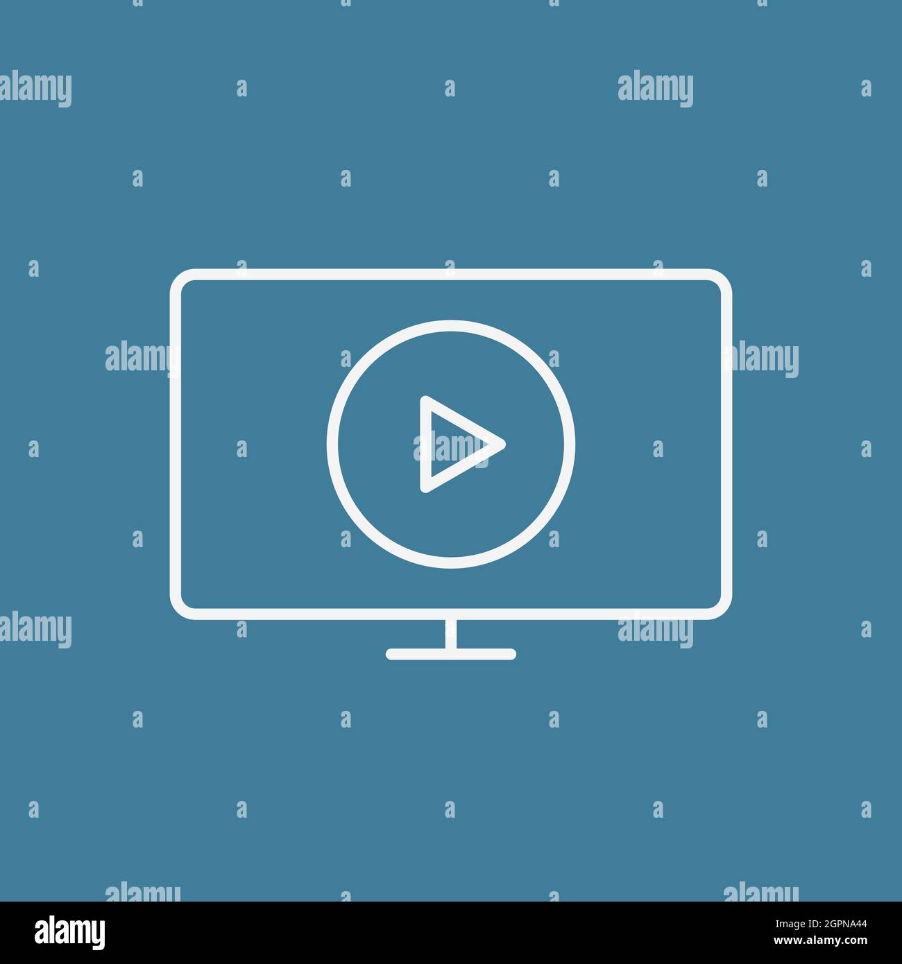 Cinema watch icon concept. Tv or theater Stock Vector