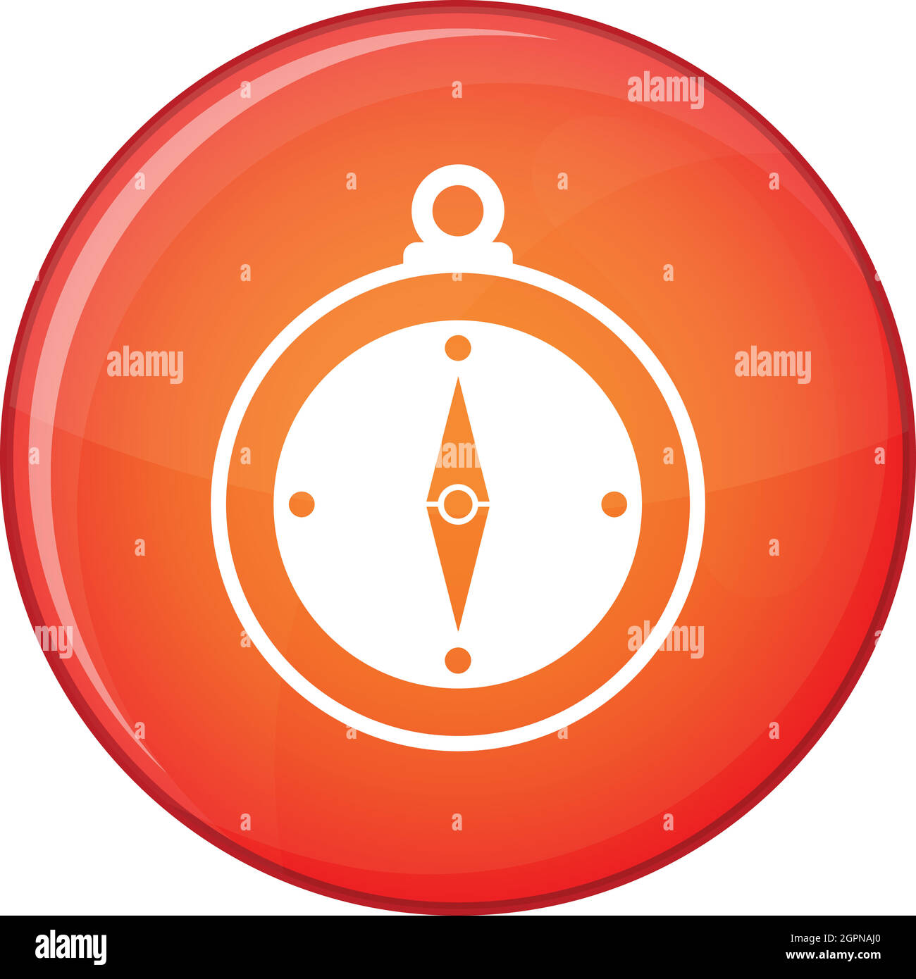 Compass icon, flat style Stock Vector