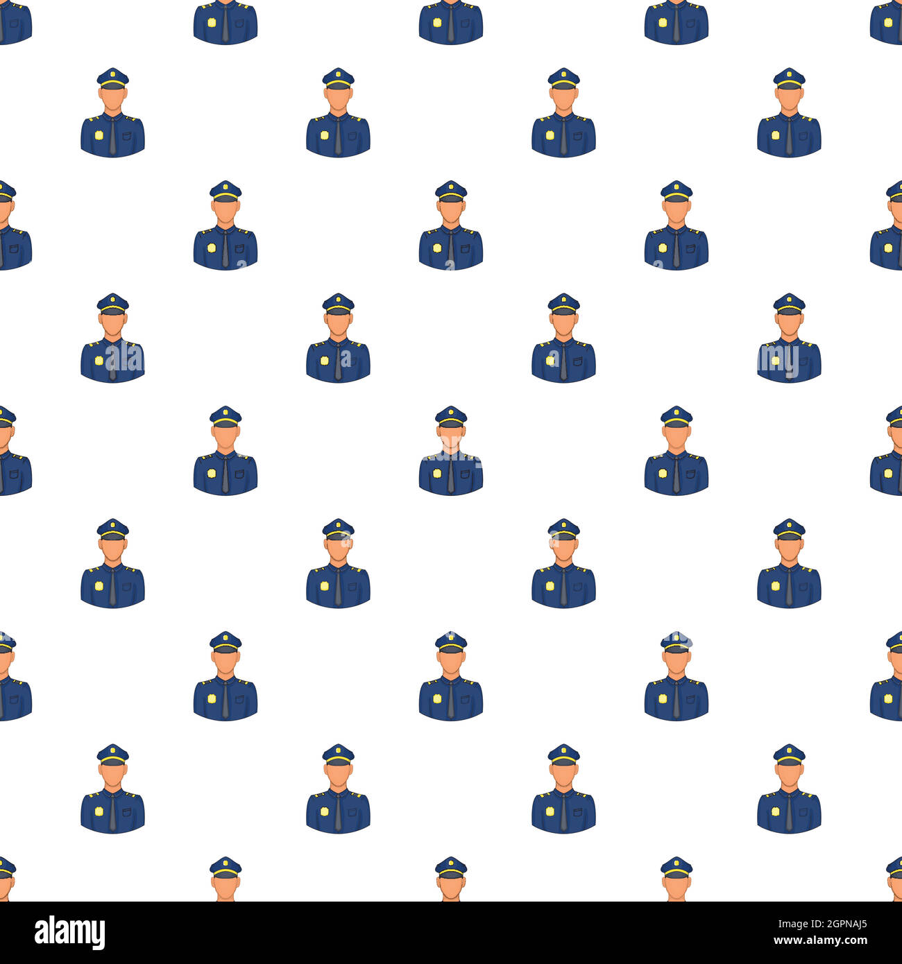 Policeman pattern, cartoon style Stock Vector Image & Art - Alamy