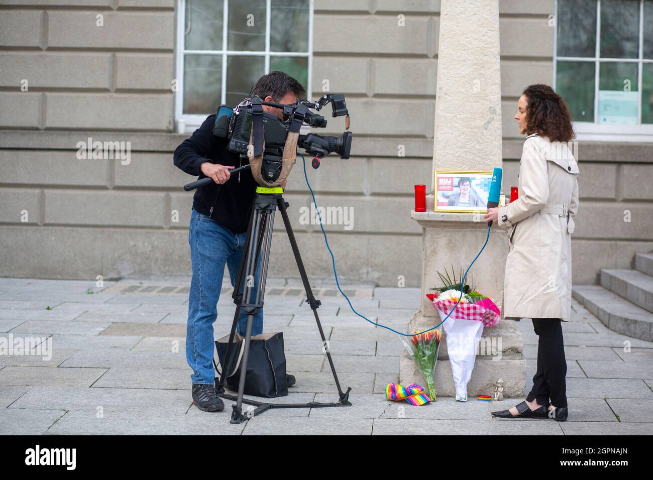 An hour-long vigil by Irish journalists has been held in Dublin as a tribute to their fellow journalist Lyra McKee, who was shot dead by Republicans. Stock Photo