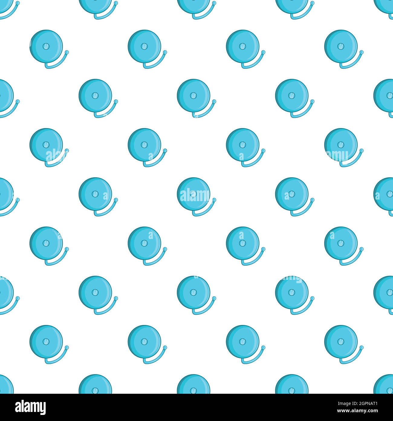 Fire alarm pattern, cartoon style Stock Vector