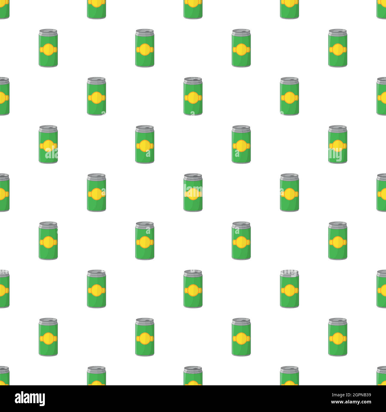 Aluminum cans for beer pattern, cartoon style Stock Vector