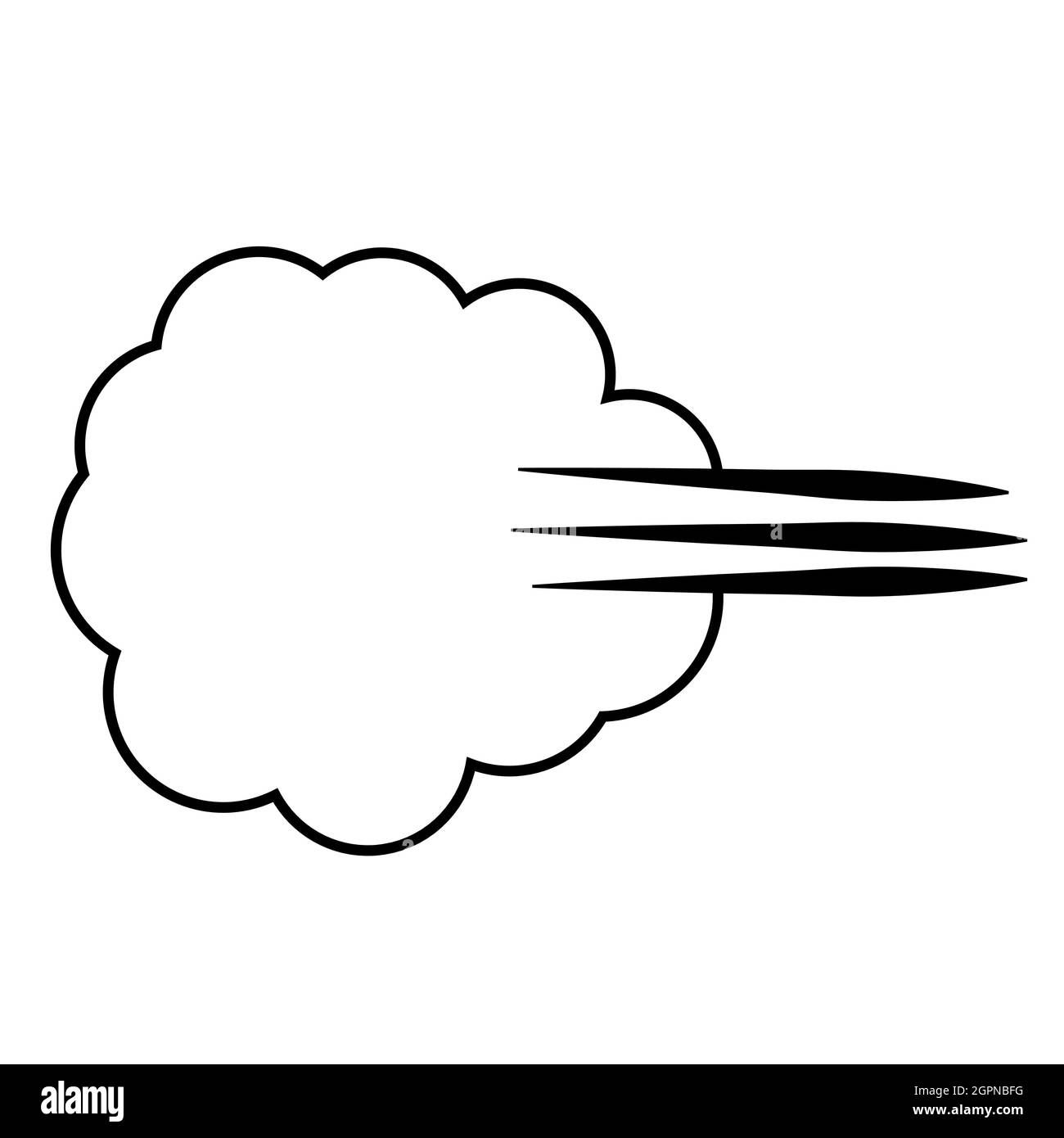 Cloud of gases farting flatulence, a sign of the release of gases Stock Vector