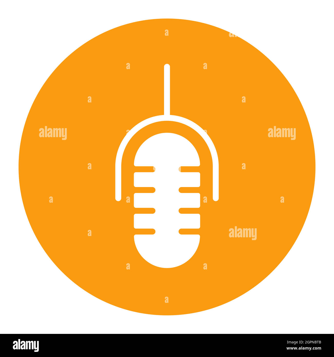 Retro microphone vector flat white glyph icon Stock Vector