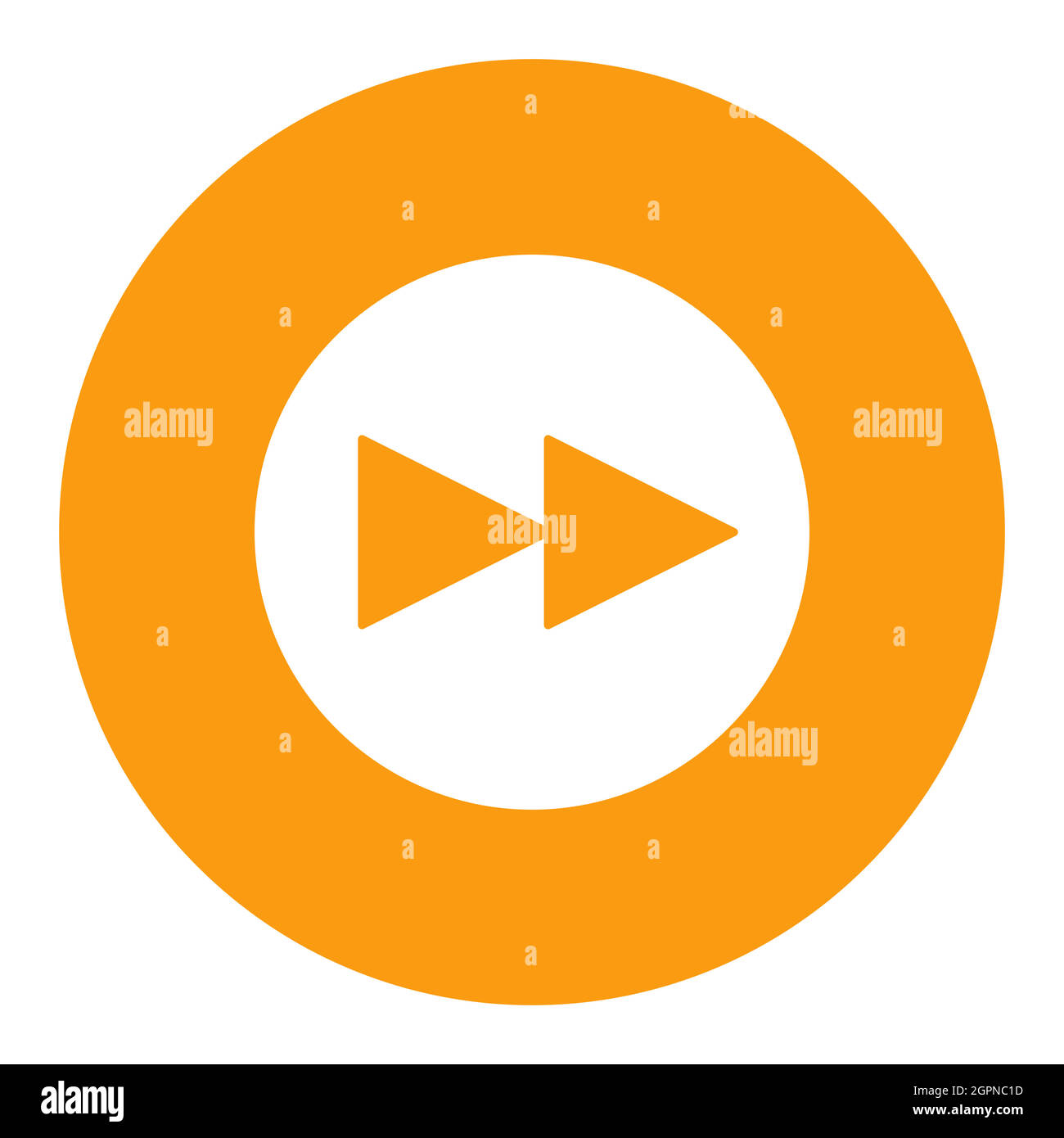 Play next track button vector flat white glyph icon Stock Vector