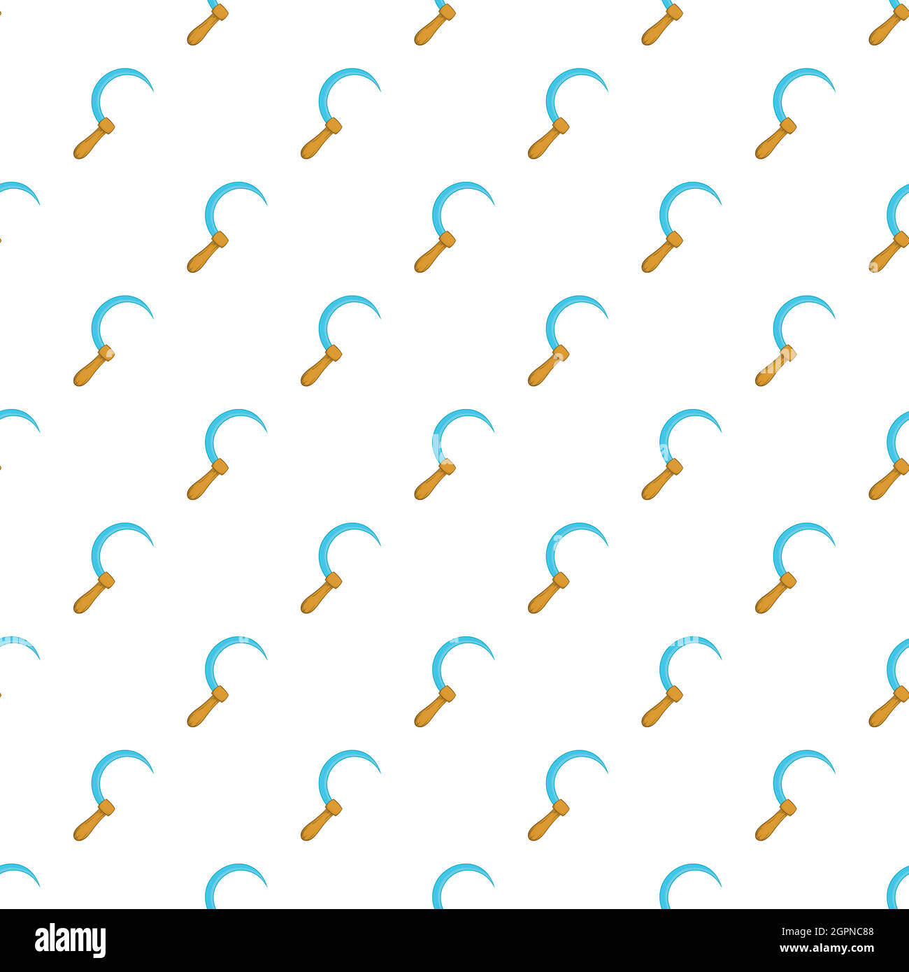 Sickle pattern, cartoon style Stock Vector