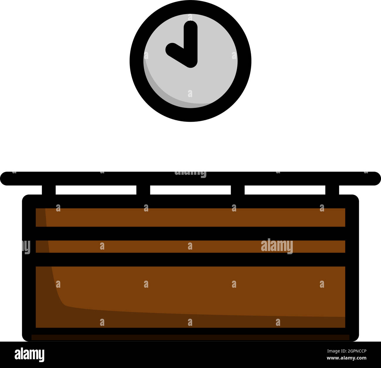 Office Reception Desk Icon Stock Vector