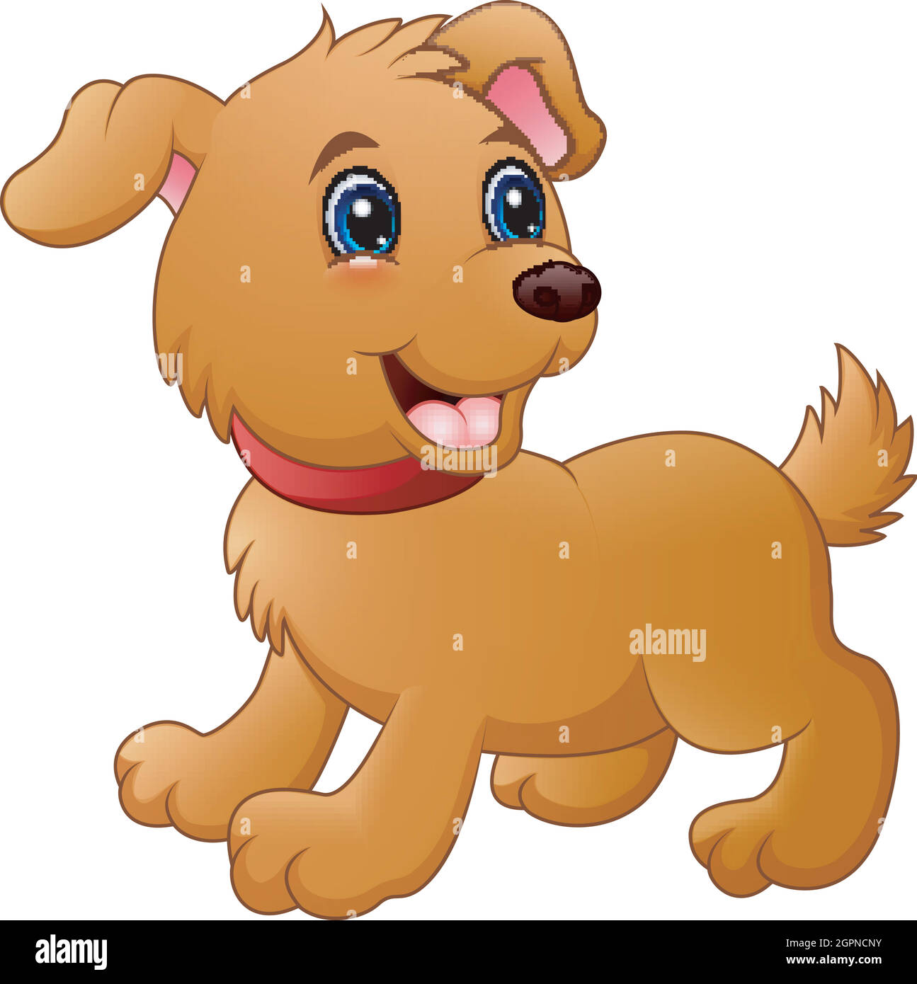 Vector illustration of Cute dog cartoon Stock Vector