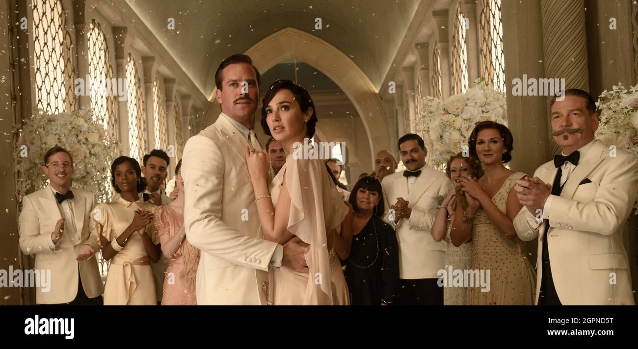 BRANAGH, ARMIE HAMMER and GAL GADOT in DEATH ON THE NILE (2021