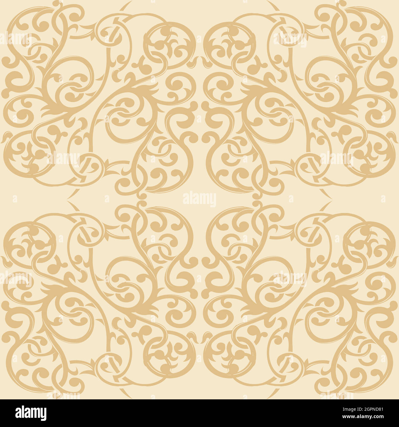 Floral Seamless Pattern Ornamental Background Decorative Wallpaper Stock Vector