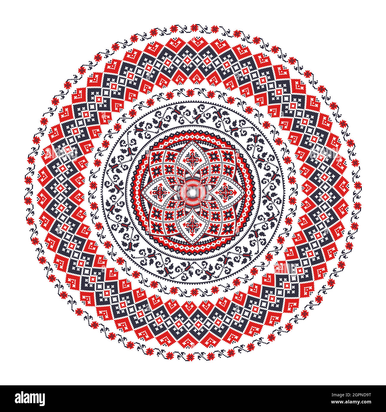 Romanian round design element 12 Stock Vector