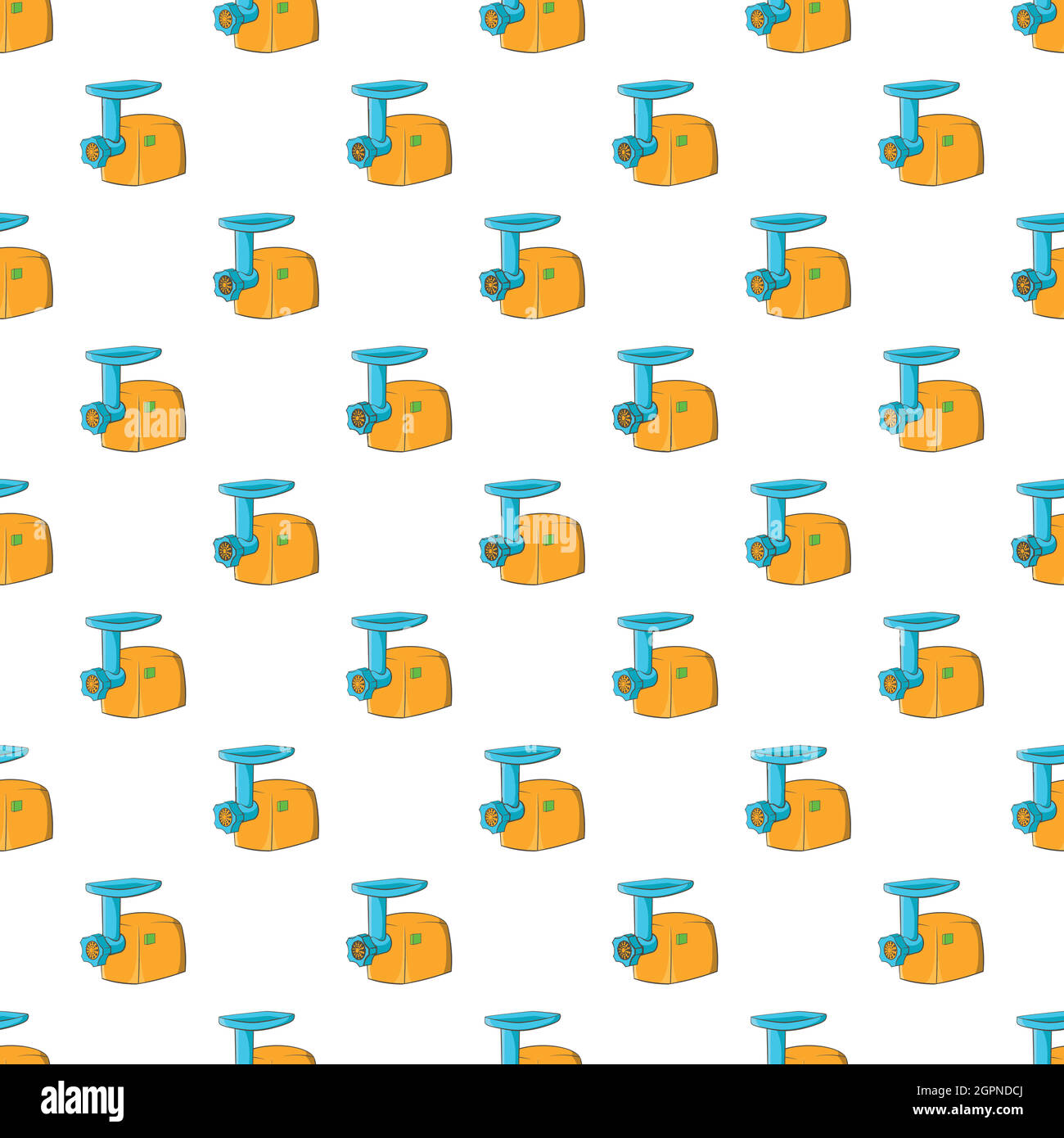 Electric grinder pattern, cartoon style Stock Vector