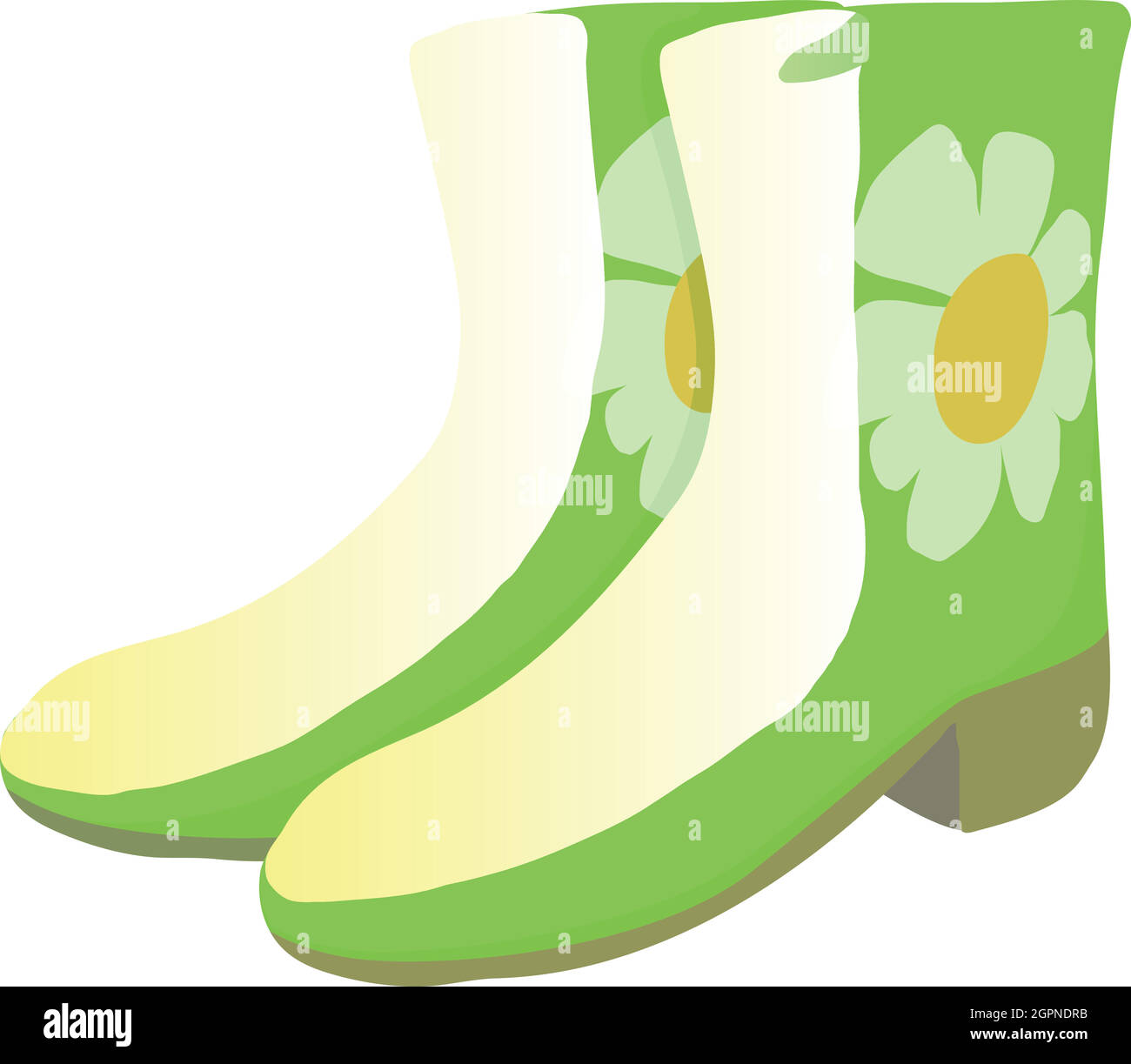 Green rubber boots icon, cartoon style Stock Vector Image & Art Alamy