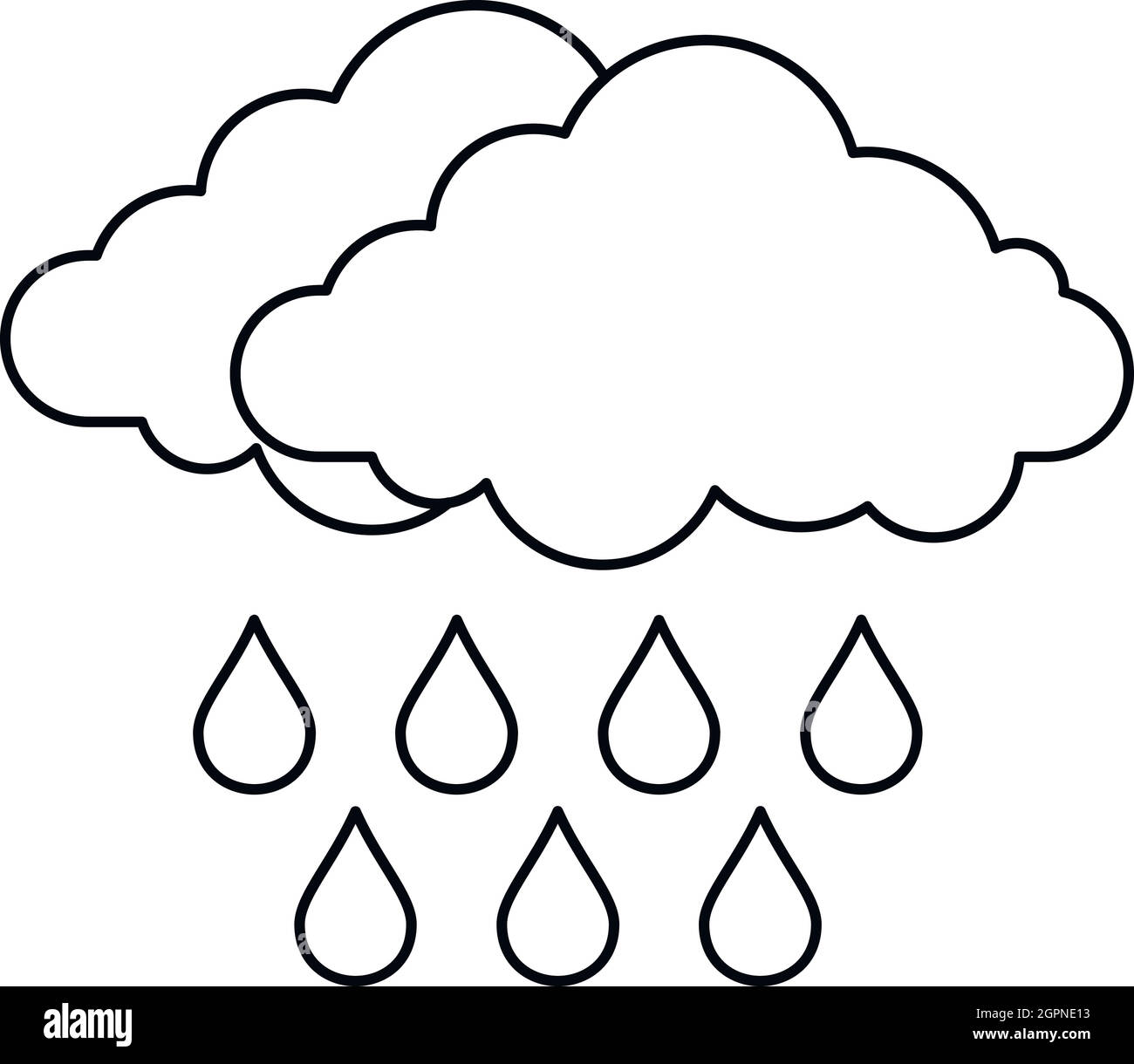 Cloud icon, outline style Stock Vector Image & Art - Alamy