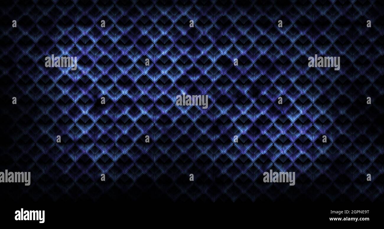 abstract romboid grid background in electric blue colors - Science, futuristic, energy, technology concept Stock Photo