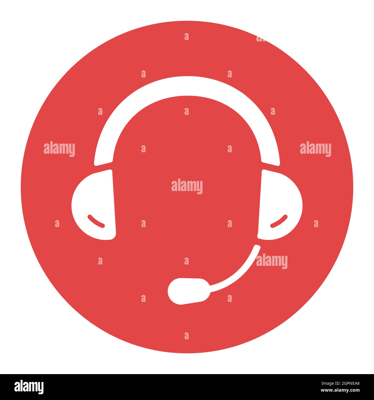 Headset. Headphones with microphone vector white glyph icon Stock Vector