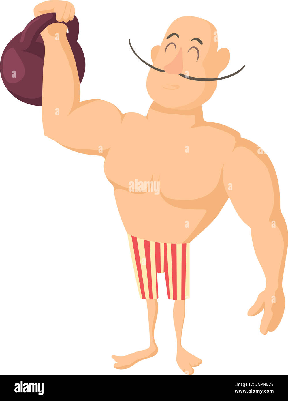 Young strong man athlete character Royalty Free Vector Image
