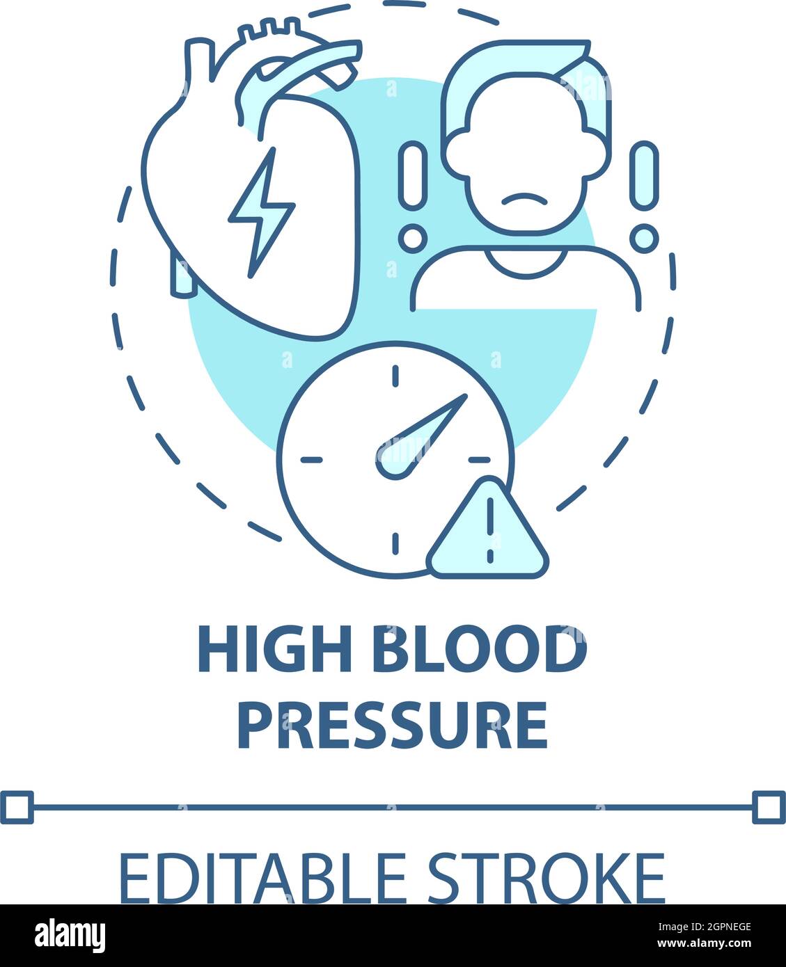 High blood pressure concept icon Stock Vector Image & Art Alamy