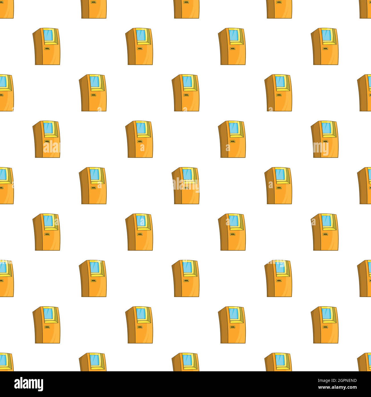Atm pattern, cartoon style Stock Vector