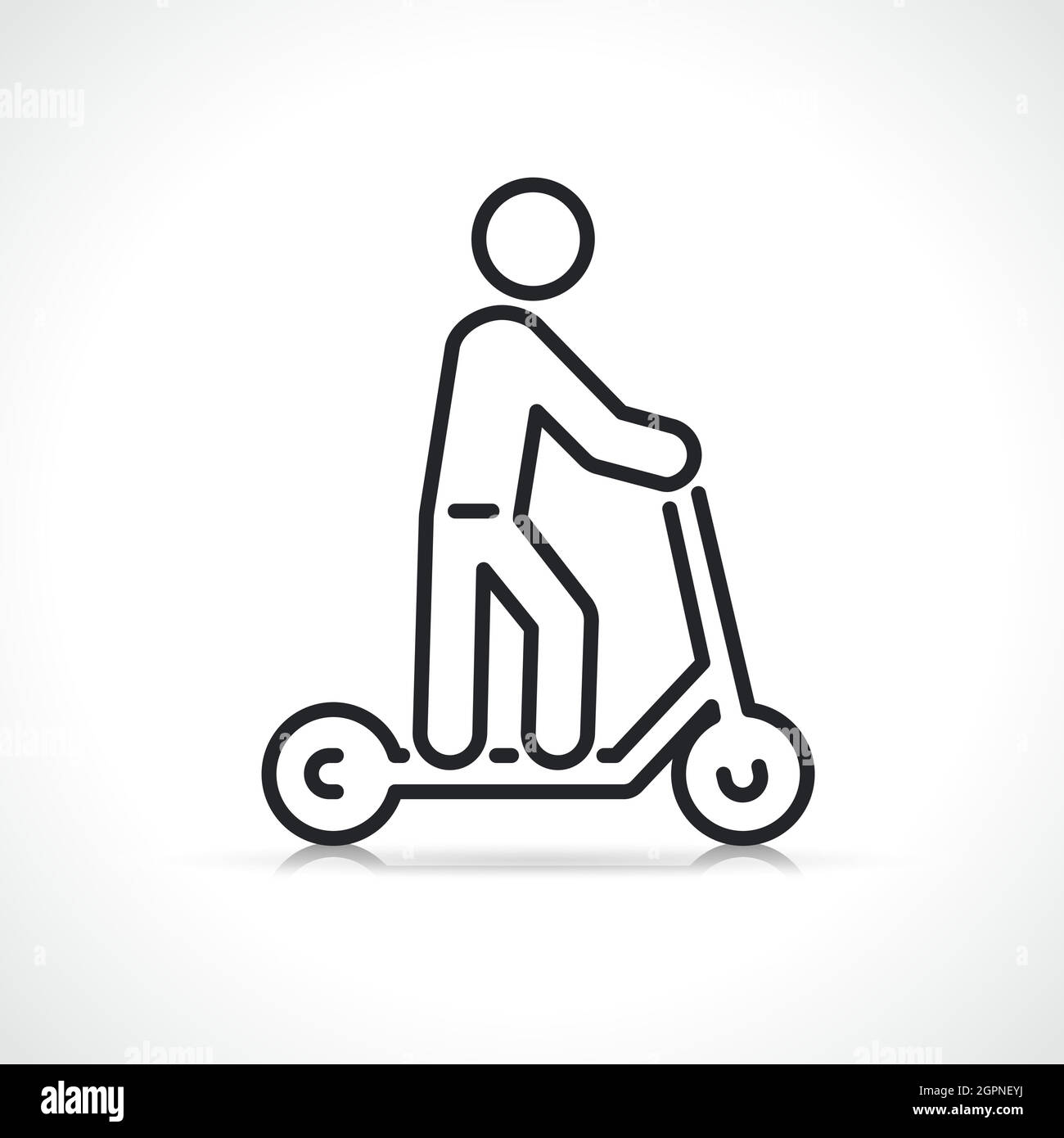 scooter or kick bike icon Stock Vector