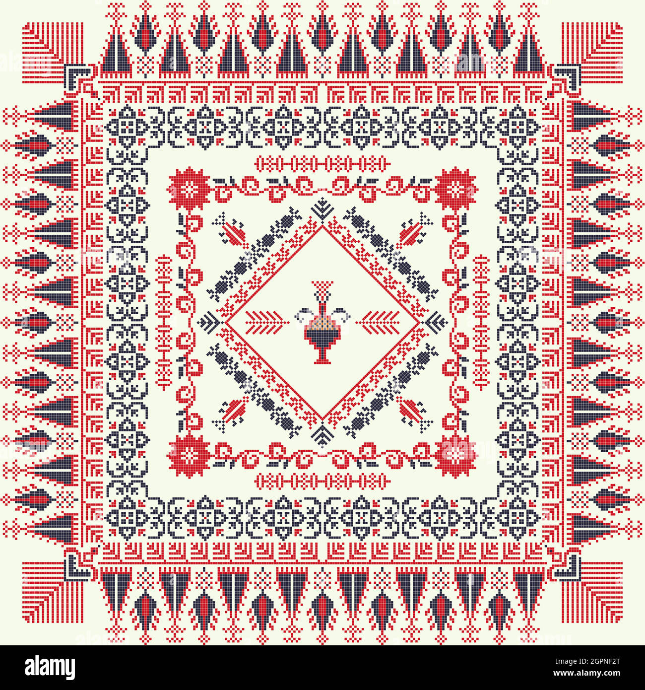 Traditional Palestinian Embroidery Pattern 20 Stock Vector Image Art Traditional Palestinian Embroidery Pattern 20 Stock Vector Image Art