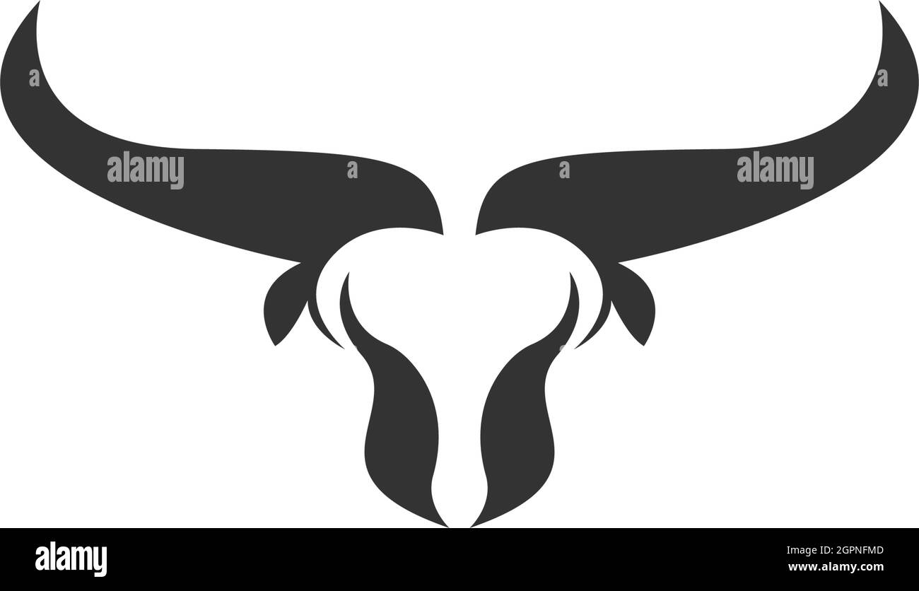 Bull icon logo, buffalo head icon logo design vector Stock Vector Image ...