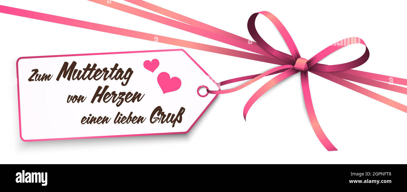 ribbon bow with greetings mothers day Stock Vector Image & Art - Alamy