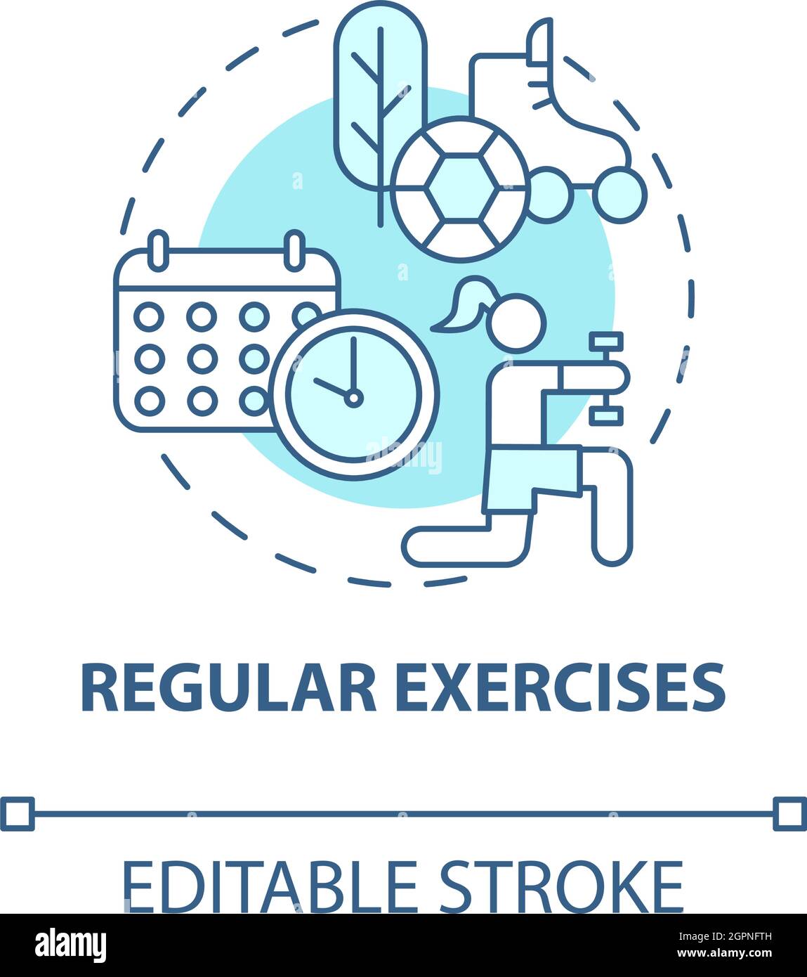 Regular exercises concept icon Stock Vector Image & Art - Alamy