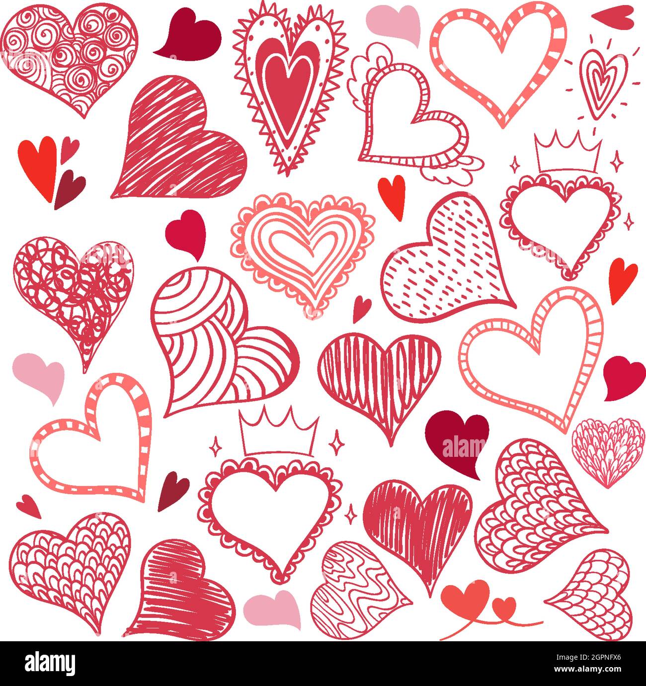 Red heart seamless background illustration Stock Vector Image & Art - Alamy